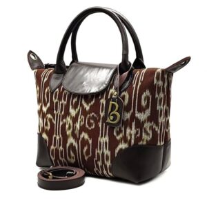 Widya Leather Bag - Water Repellent | Semi NTT Handwoven Fabric