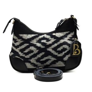 Ajeng Leather Bag - Water Repellent | Troso Handwoven Fabric