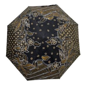 Regular Hand-drawn Batik Umbrella – Water-repellent & UV-protective, with batik artwork painted directly on the canopy