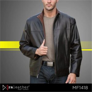 premium hoodie leather jacket men streetwear casual fashion design