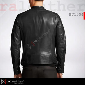Men's Belstaff inspired biker jacket RA Leather BJ1504 genuine Garut sheep leather motorcycle style