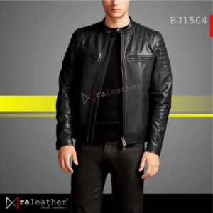 Men's Belstaff inspired biker jacket RA Leather BJ1504 genuine Garut sheep leather motorcycle style