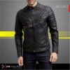Men's classic biker jacket RA Leather BJ1803 genuine Garut sheep leather motorcycle style