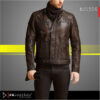 Men’s biker leather jacket BJ1506 made from genuine sheepskin leather