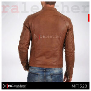 Men's casual leather jacket RA Leather MF1528 genuine Garut sheep leather everyday wear