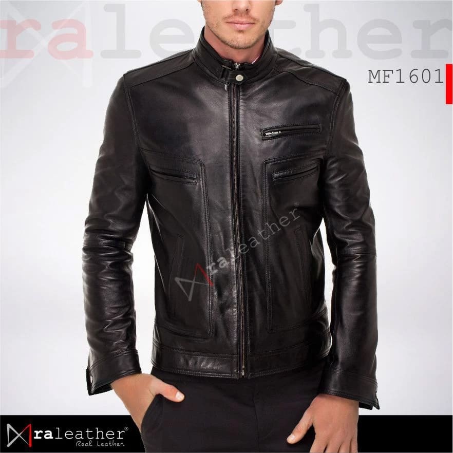 Men’s Genuine Leather Jacket MF1601 – 100 Sheepskin RA Leather Garut Premium Handmade premium leather jacket from Garut Indonesia elegant design