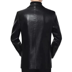 sheep leather texture RA Leather JC2501 mens leather blazer detail