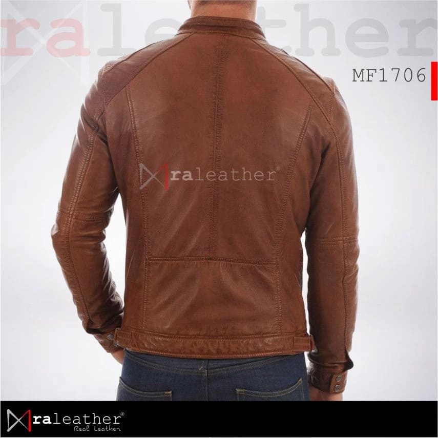 Men’s Leather Jacket MF1706 – 100 Genuine Sheepskin RA Leather Garut Premium Handmade premium jacket from Garut Indonesia minimalist design