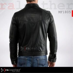 Stylish men’s casual leather jacket MF1805 for everyday wear