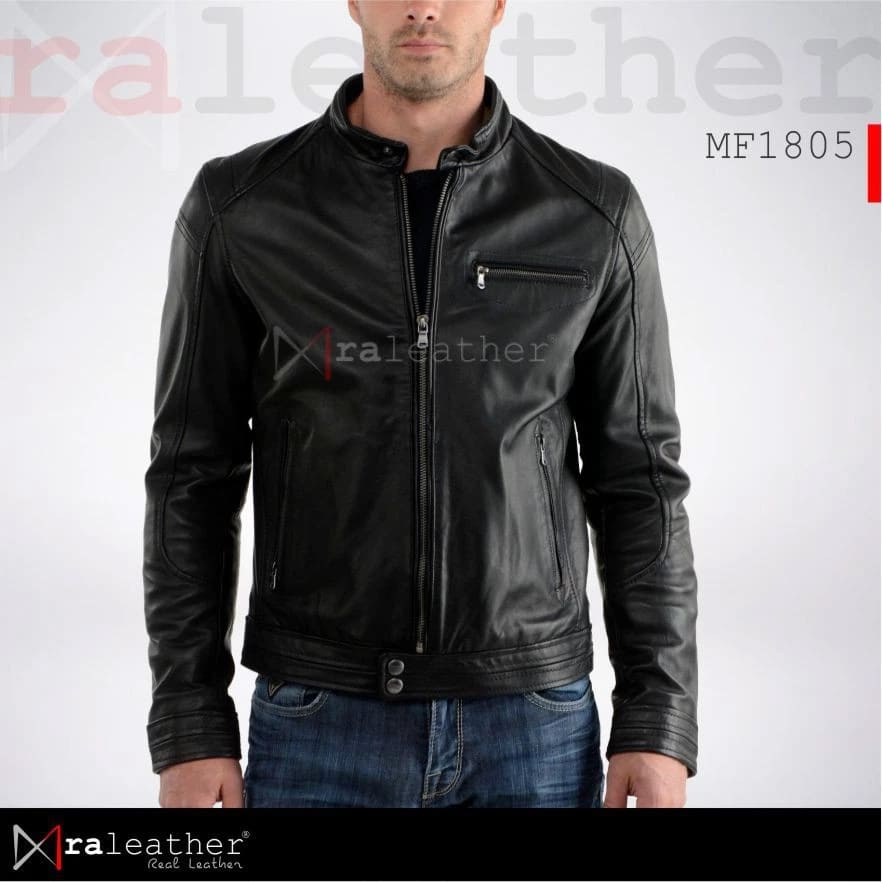 Men’s Leather Jacket MF1805 – 100 Genuine Sheepskin RA Leather Garut Premium1 Handmade premium jacket from Garut Indonesia minimalist design
