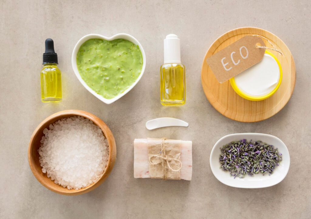 clean beauty skincare routine natural soap and sea salt