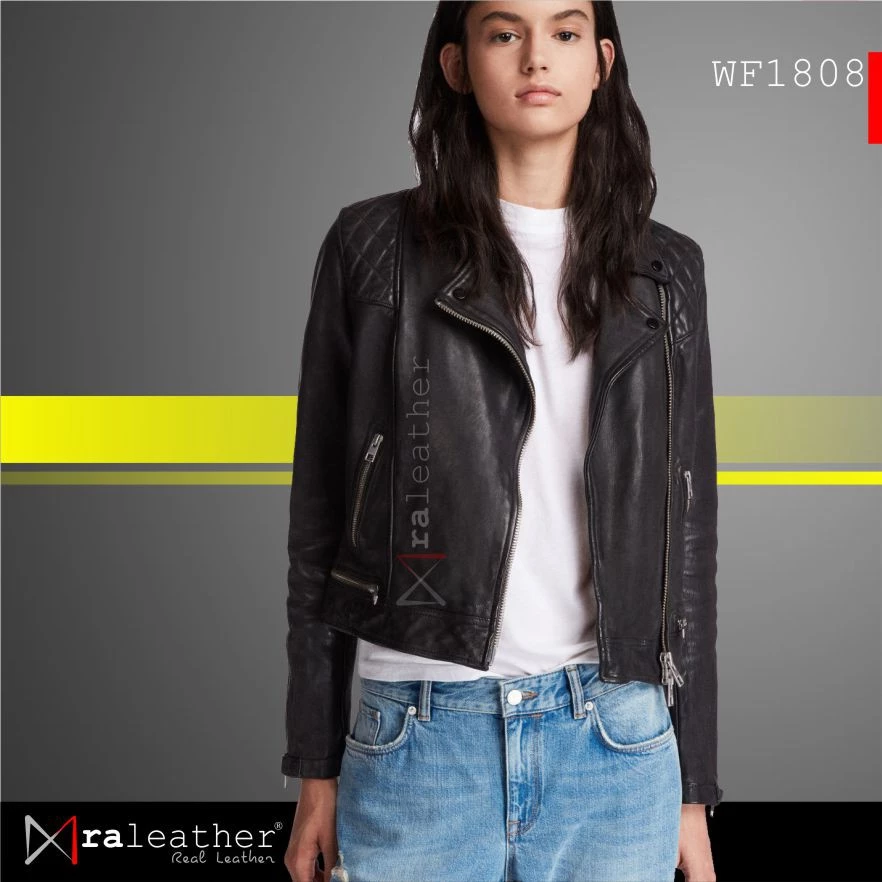 Women Leather Jacket WF1808 – Street Style Edgy RA Leather Garut Street style women leather jacket WF1808 RA Leather Garut outfit