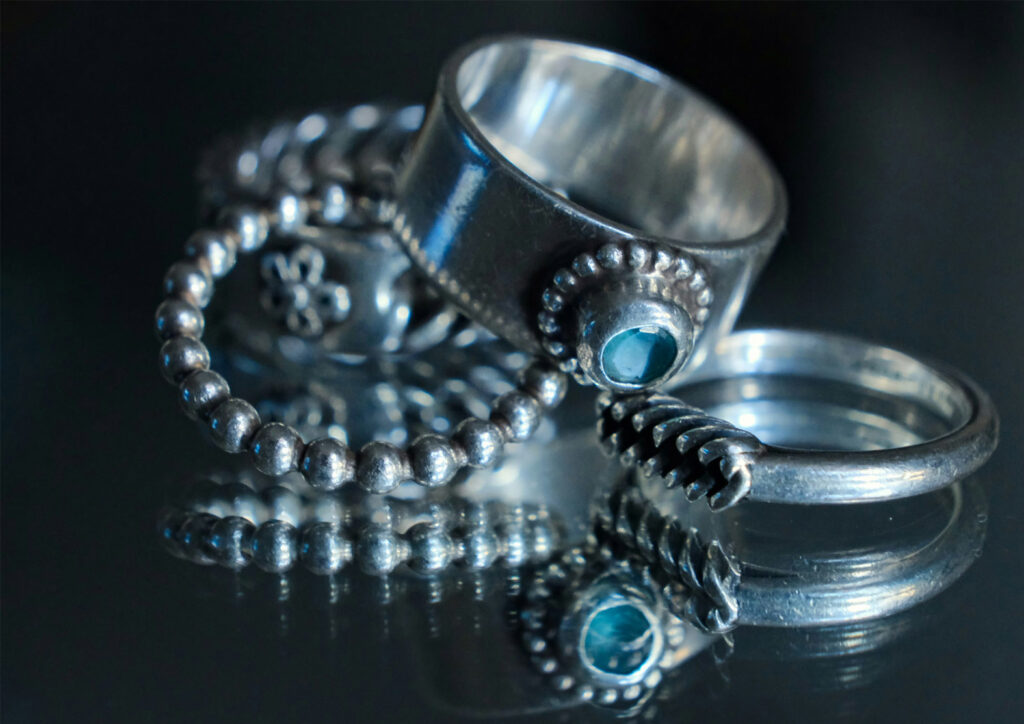 bali silver ring handmade artisan 925 silver detail close up