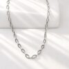 Boho style sterling silver ornate chain necklace handmade Bali silver