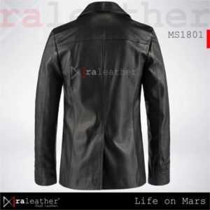men safari leather jacket MS1801 Life on Mars genuine sheepskin RA Leather