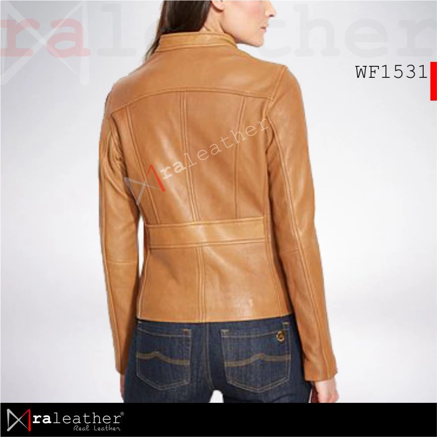 b5eed5a8f49eeaaf2b65dd098d51bbf7 Stylish black leather jacket for women made from genuine soft sheepskin leather