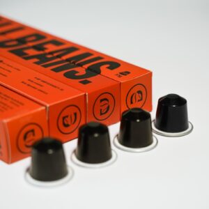 Bali Beans coffee capsules Nespresso compatible Batu Bolong Blend packaging