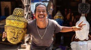 Bali souvenirs collection including handmade jewelry coffee bags and authentic gifts