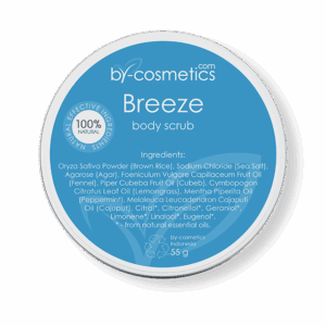 refreshing body scrub with sea salt and rice exfoliant