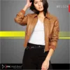 Premium women bomber leather jacket RA Leather WF1524 made from genuine sheepskin leather