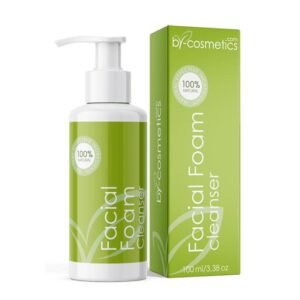 Natural foaming facial cleanser with aloe vera and jojoba oil