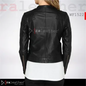 Women’s genuine sheepskin leather jacket RA Leather WF1522 front view
