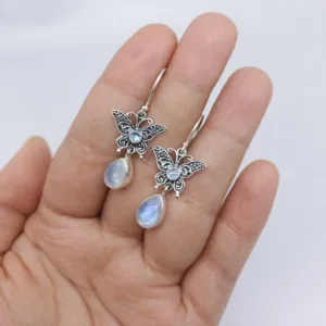 Elegant sterling silver butterfly earrings symbolizing freedom and growth