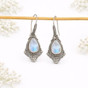Elegant handmade gemstone earrings for women in bohemian style