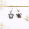 Handmade sterling silver sea turtle earrings inspired by ocean life