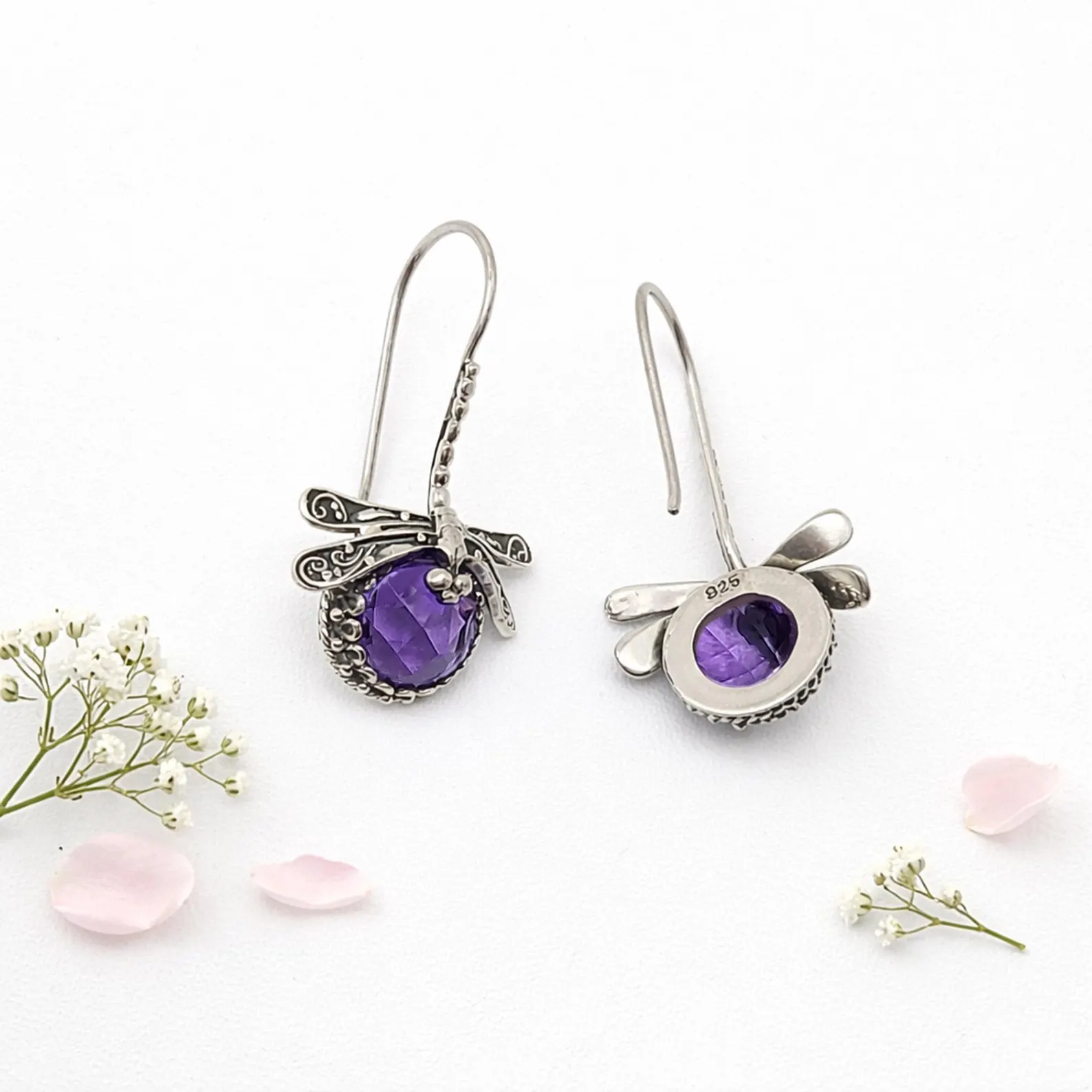 Nature Inspired Dragonfly Jewelry Detail Boho nature inspired dragonfly jewelry in sterling silver