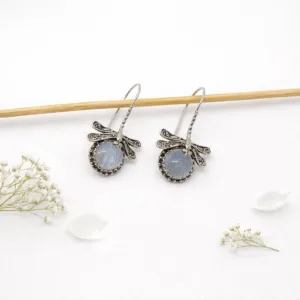 Elegant sterling silver insect earrings with symbolic meaning