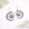 Symbolic moon and sun earrings handcrafted in Bali style