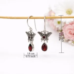 Handmade sterling silver butterfly earrings inspired by transformation