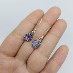 Lightweight sterling silver dangle earrings for everyday wear