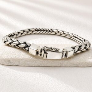 Stacked minimalist foxtail bracelet styling for women
