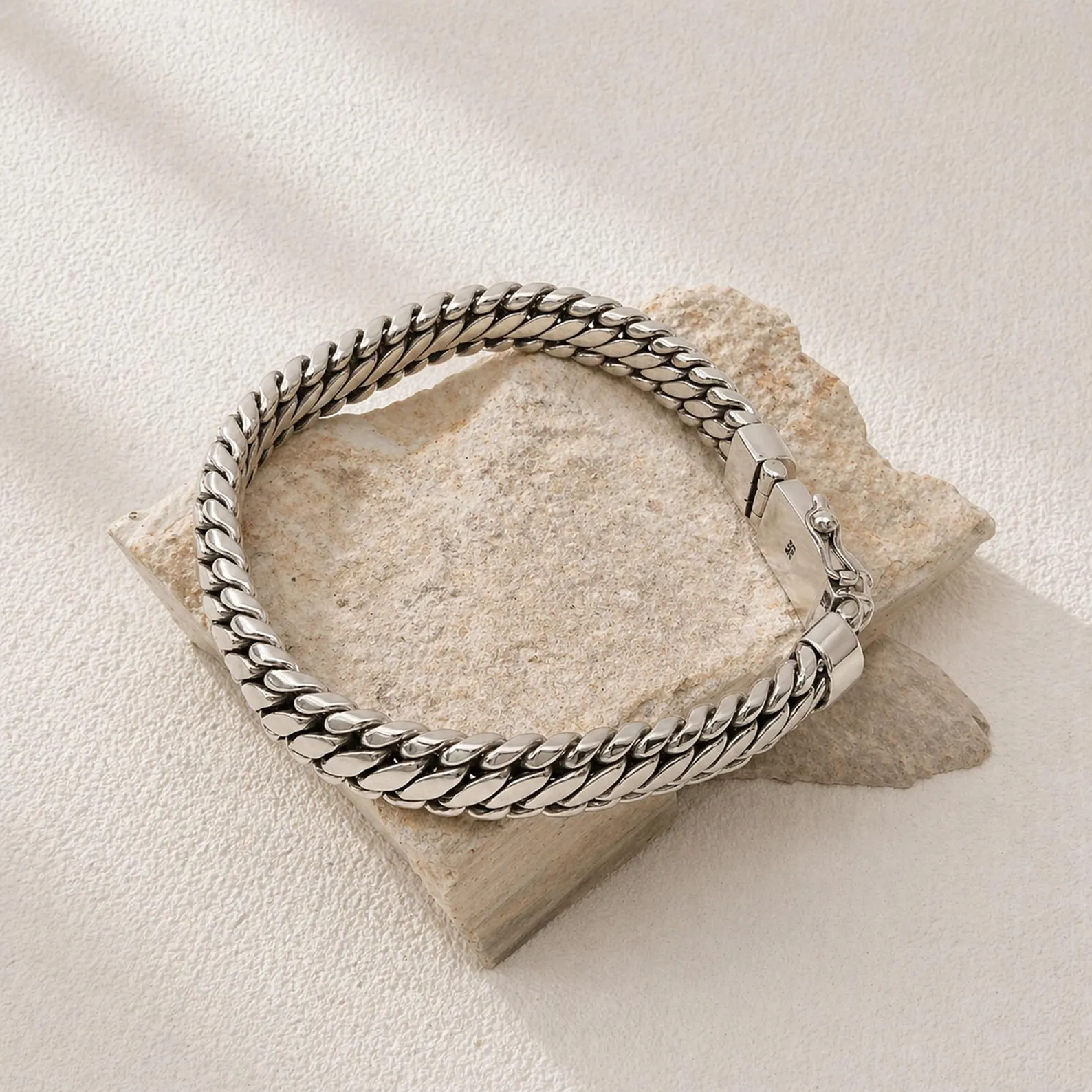 Bold Cuban Link Bracelet on Wrist