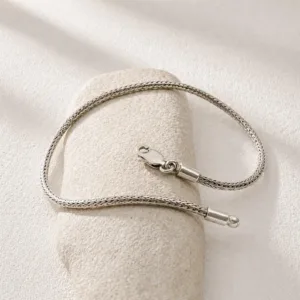 Sterling silver bracelet clasp detail close-up shot