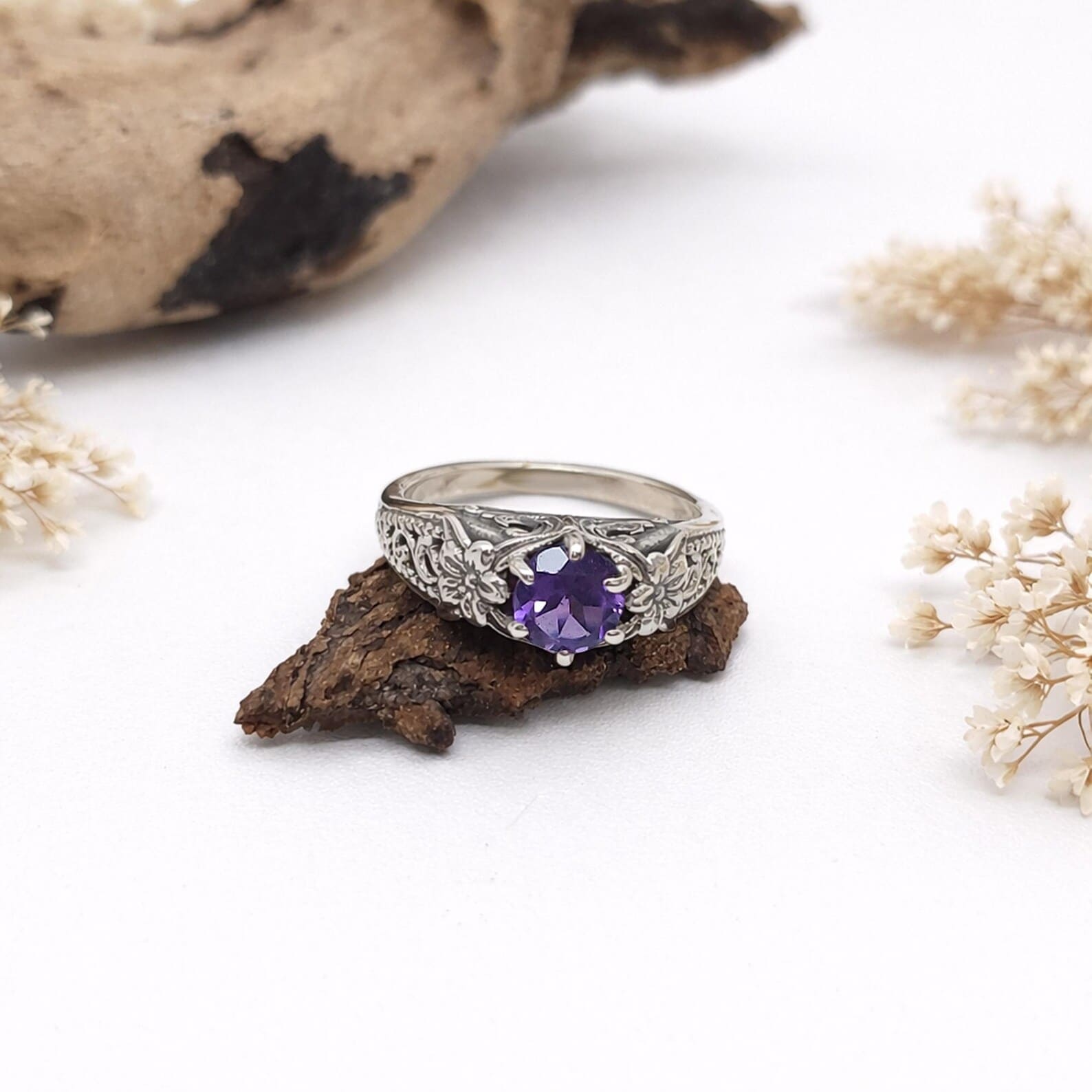 Frangipani Flower Sterling Silver Ring Hero Shot Artisan Bali silver floral ring symbolic nature inspired jewelry1