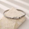 Flat herringbone chain bracelet in boho style