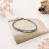 Handmade sterling silver braided chain bracelet with woven design