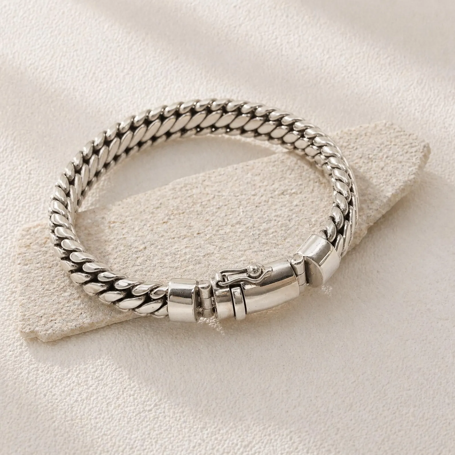 Layered Cuban Link Bracelet Styling