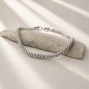 Simple boho chain bracelet in 925 sterling silver