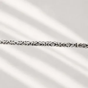 Oxidized Byzantine silver necklace handcrafted Bali artisan jewelry