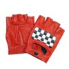 Sport style half-finger leather gloves with strong grip and ergonomic fit