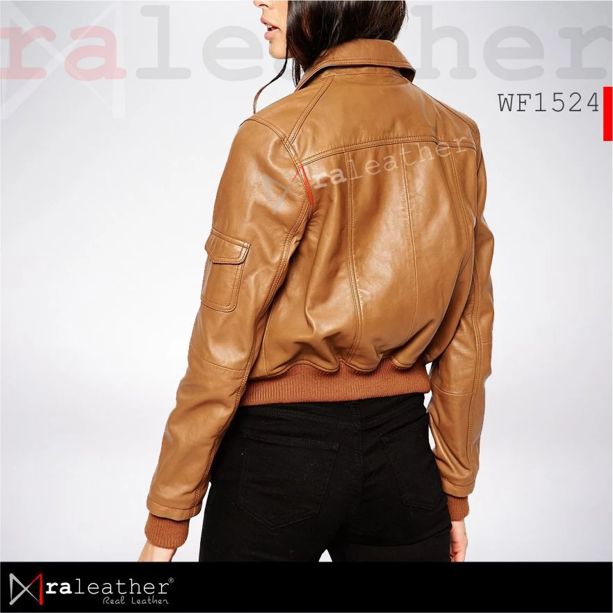 ra-leather-wf1524-women-bomber-leather-jacket-black.jpg Casual black leather bomber jacket for women with stylish modern fit