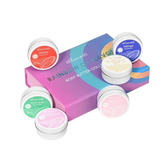 Bali Cosmetics Body Butter Gift Box Collection natural body butter set with six mini jars from bali
