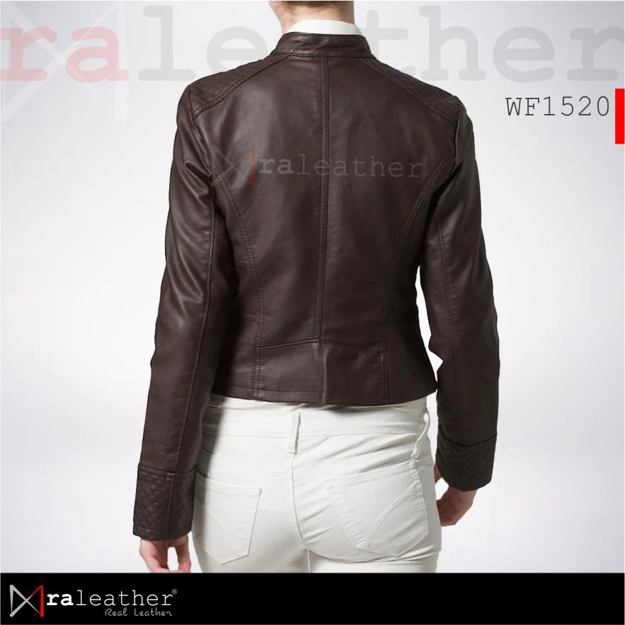 slim-fit-women-leather-jacket-ra-leather-wf1520 RA Leather WF1520 jacket perfect for casual and street style outfits