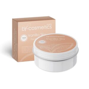 Natural powder face scrub with vanilla and rice exfoliation