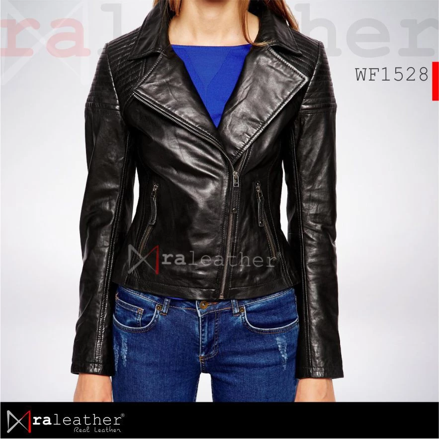 women-biker-leather-jacket-wf1528-stand-out-style.jpg RA Leather WF1528 genuine leather jacket designed for confident everyday outfits