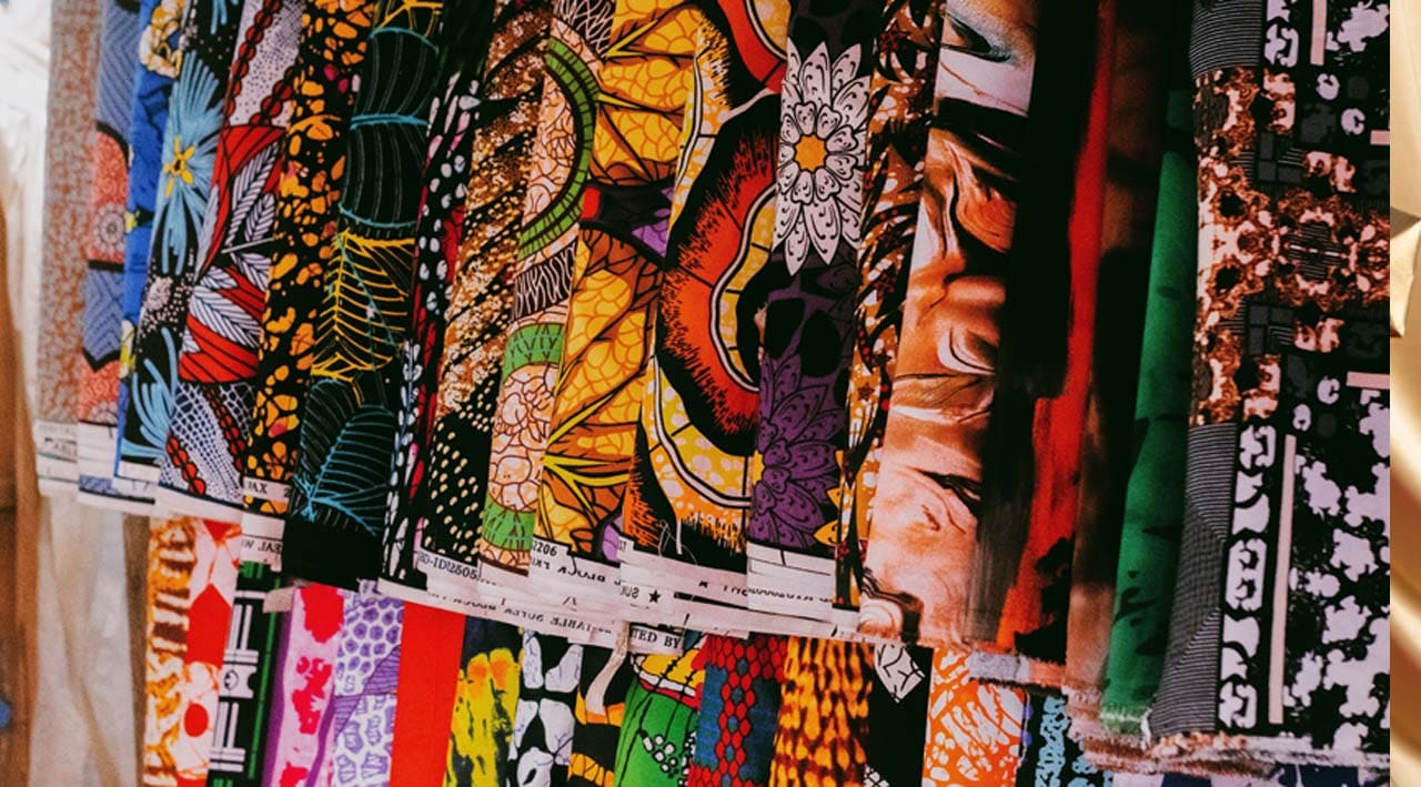 authentic Indonesian batik fabric with traditional wax-resist pattern